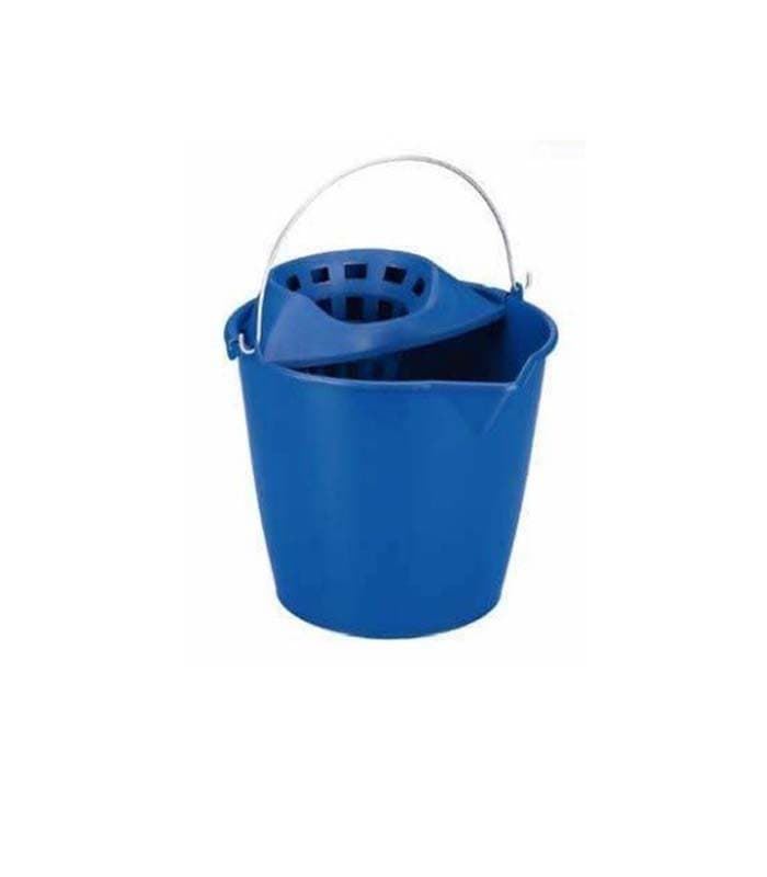CUBO REDONDO "ECO" + ESCURRIDOR 12L AZUL - Imagen 1