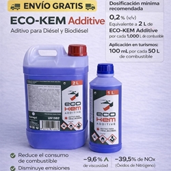 ECOKEM ADICTIVO PARA DIÉSEL Y BIODIESEL ( 2 LITROS) - Imagen 1