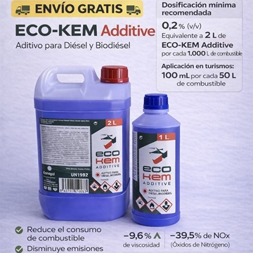 ECOKEM ADICTIVO PARA DIÉSEL Y BIODIESEL ( 2 LITROS) - Imagen 1