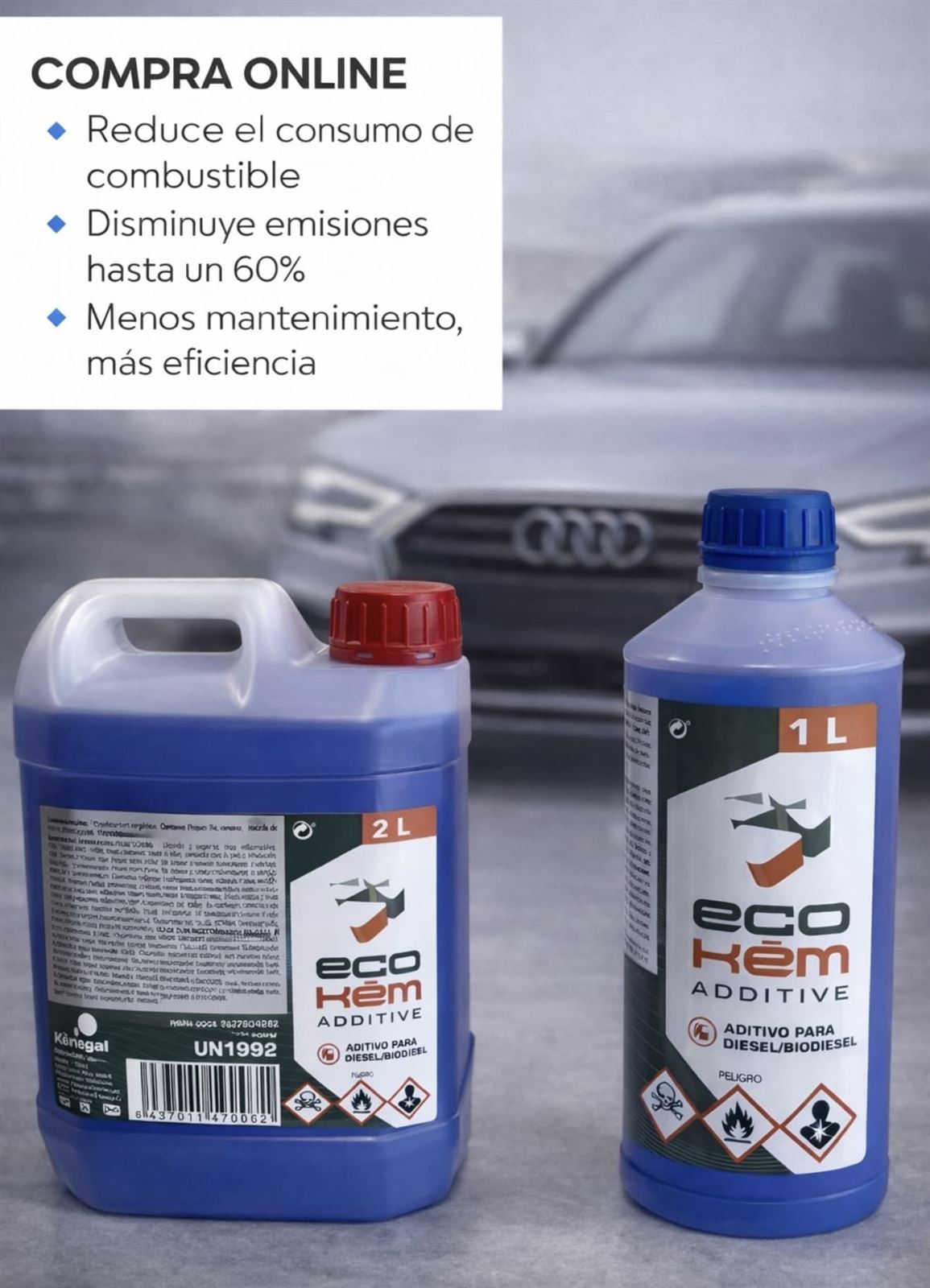 ECOKEM ADICTIVO PARA DIÉSEL Y BIODIESEL 2L - Imagen 2