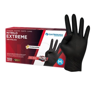 Guante de nitrilo negro (100 unidades) - Imagen 1