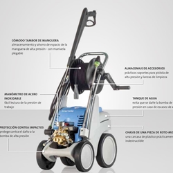 HIDROLIMPIADORAS DE ALTA PRESIÓN  quadro 9/170 TST  190 bares presión | AGUA FRÍA Serie quadro pequeña - Imagen 2